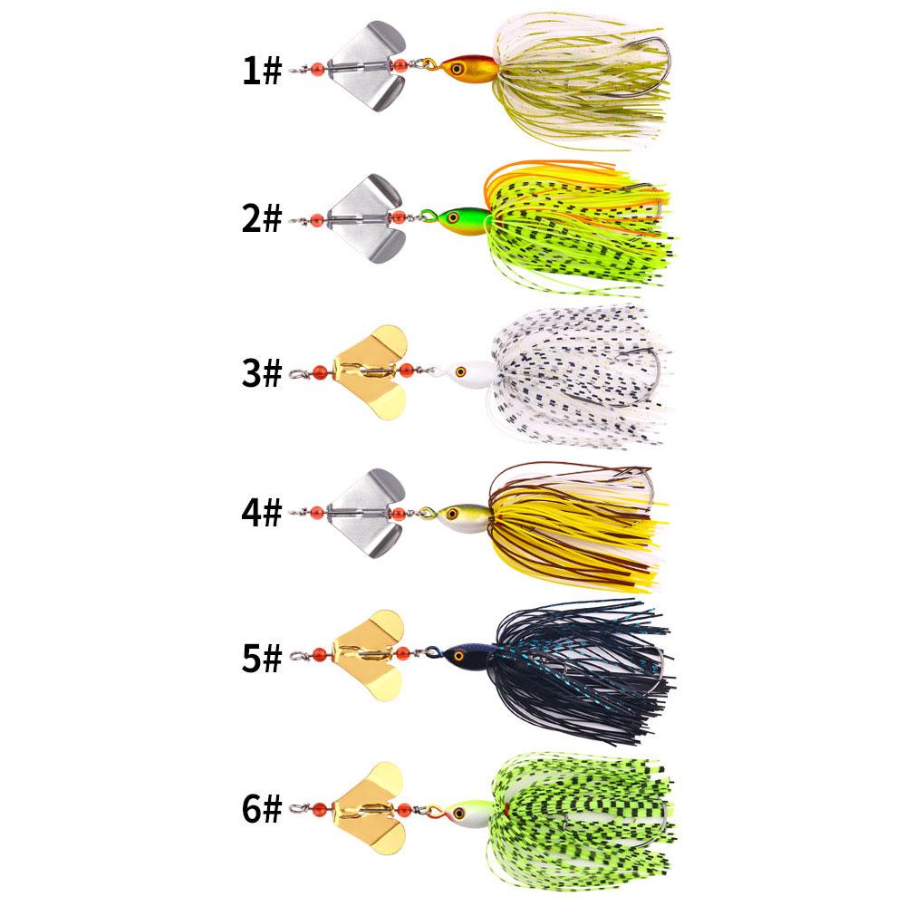Rotating Spinnerbaits for Bass Jigs Sea Fishing Spinnerbait Trailer Hooks 13cm-20g Fishing Pike Buzzbait Swimbait