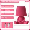 Cute Cartoon Plush Doll Desk Lamp Adjustable 3Color Touch Switch,Portable Rechargeable 1200mAh Battery,Adorable Animal Design for Bedroom Living Room