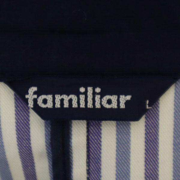 Familiar Stainless collar coat L Navy Kid's Used