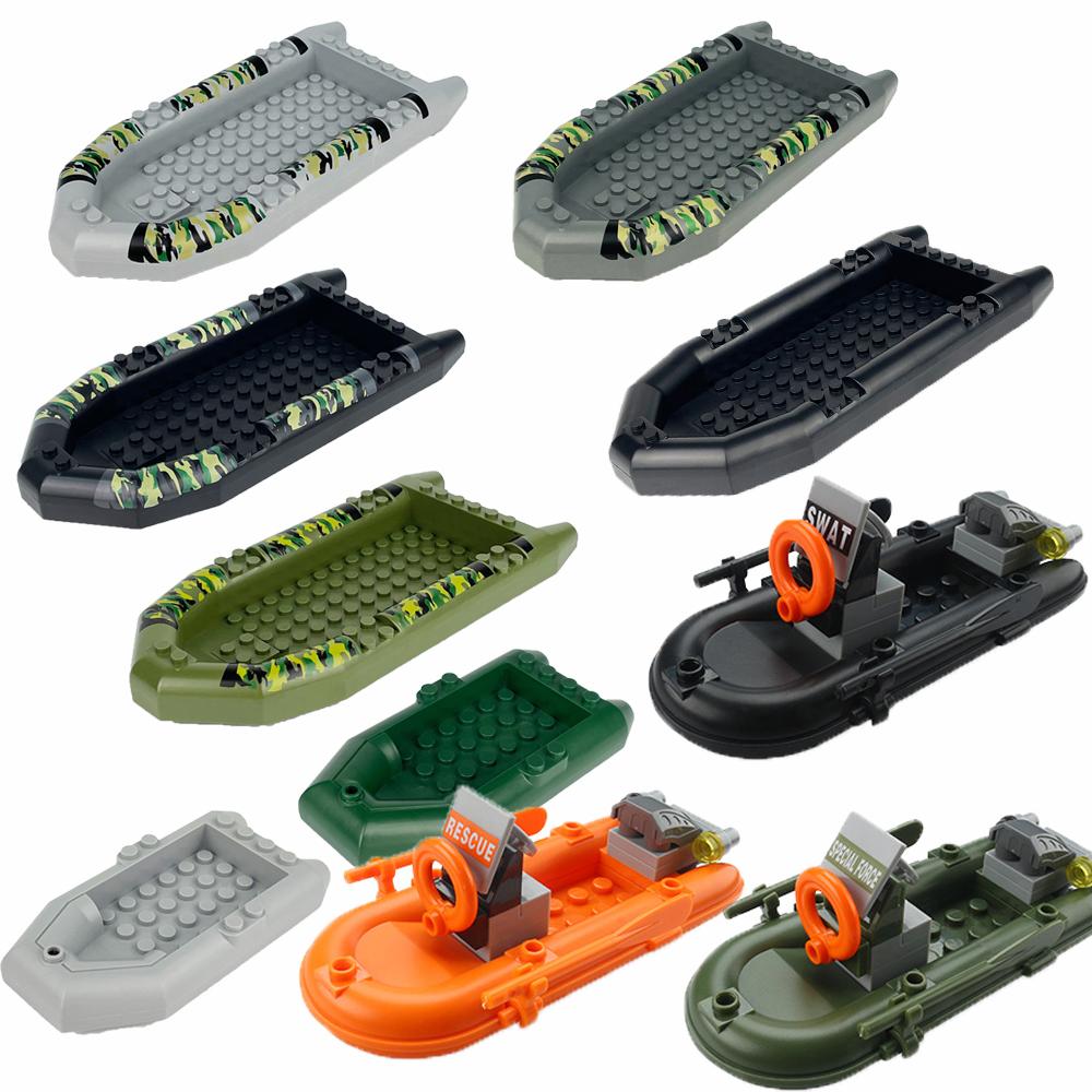 Bai Fen Bai Dolls And Toys Building Blocks Military Assault Boat | Rubber Dinghy & Rescue Boat | Compatible Bricks Toy