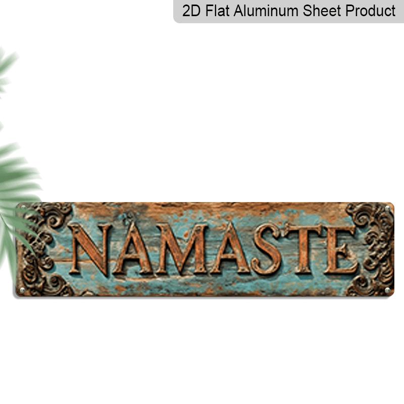 

Retro Minimalist Indian Style SPA Decoration, Turquoise and Brown Embellishment-aluminum Hanging Board, Suitable for Home Furnishing, Yoga Studio 40cm x 10cm