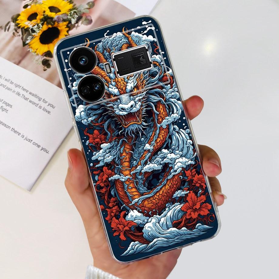 For Realme GT5 240w / GT3 / GT Neo 3 / GT Neo 5 Case Cute Cartoon Luxury Soft Silicon Transparent  Phone Case Back Cover Capas