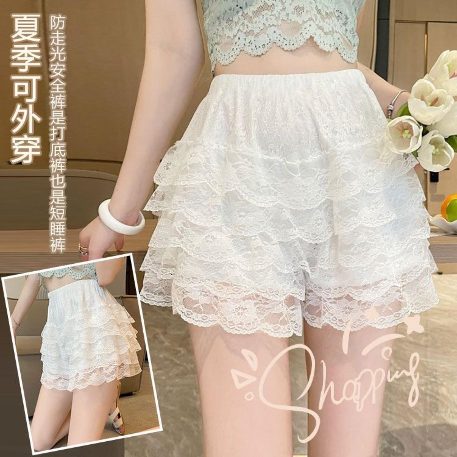 

Женские летние тонкие леггинсы с защитой от просвечивания можно носить как шорты для верхней одежды L белый