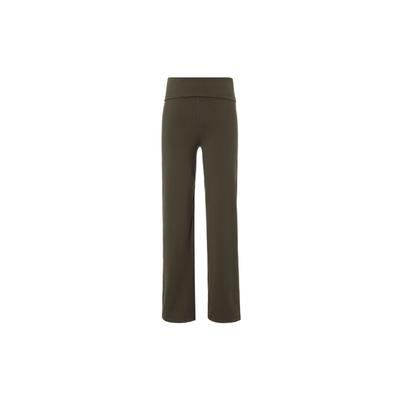 Einfarbige Schnelltrocknende High-Waist Strick-Sporthose mit Geradem Bein Damen Unterteile Mineralgrau Schwarz FV7849004