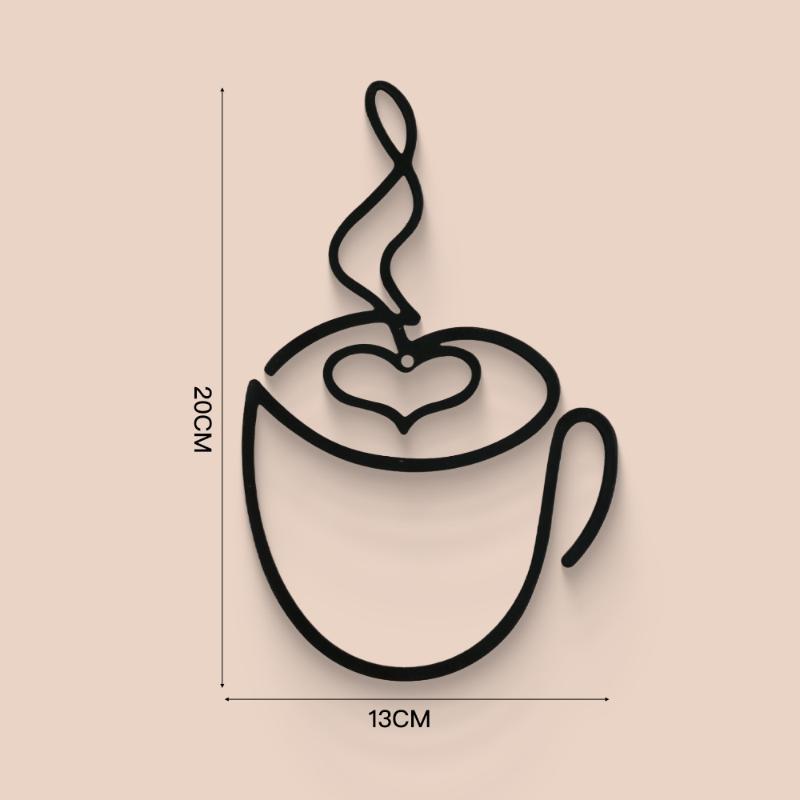 1Pc Creative Coffee Wall Hangings Coffee Shop Decorations Interior Wall Decorations Wall Hanging Iron Paintings