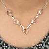 Natural Peach Tourmaline Gemstone Silver Necklace 16-18" 925 Sterling Silver Handmade Jewelry For Gift RN-3-17