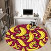 1pc Banana Pattern Office Round Area Rug, Indoor Mat Suitable For Office, Under Office Chairs Bedroom Living Room Home Decor, Room Deco188