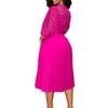 New Fashion Plus Size Lace Patchwork Dress - European & American Style