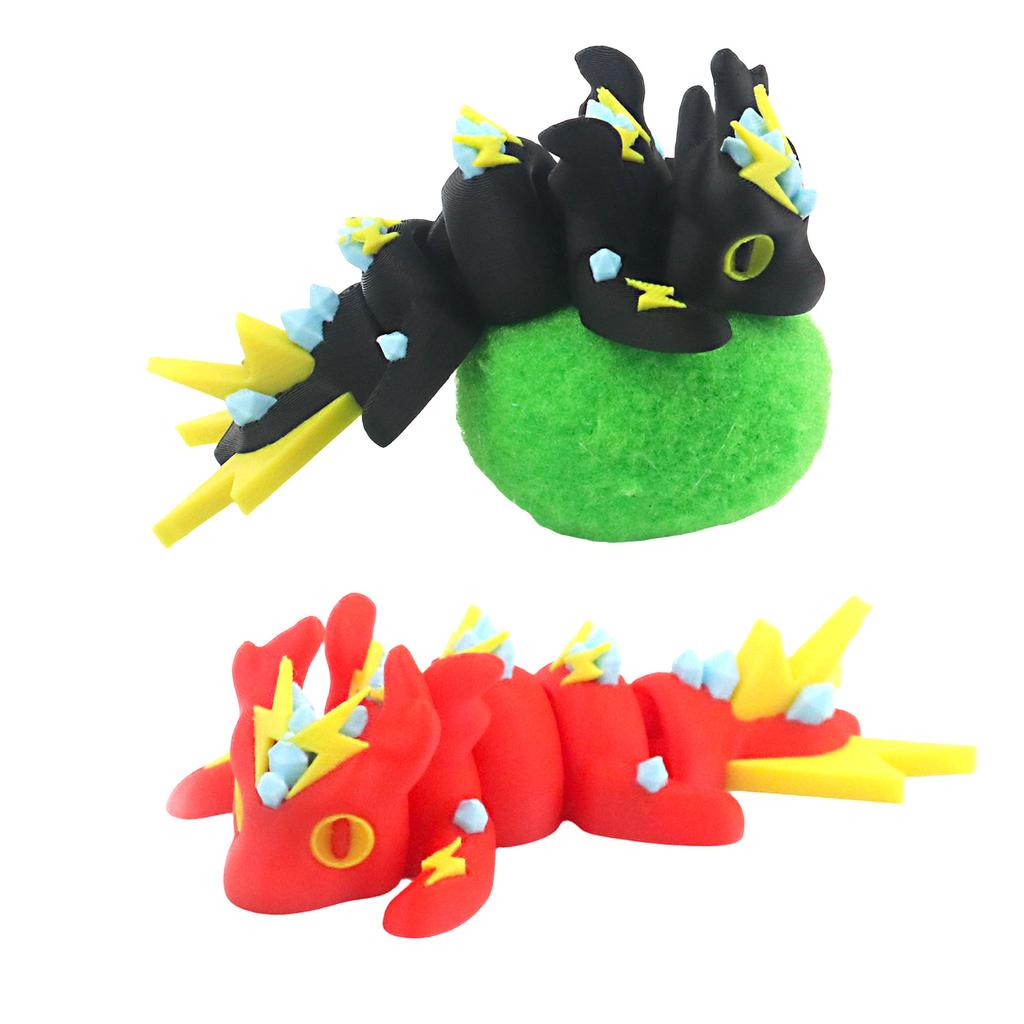 3D Printed Lightning Dragon, With Movable Joints, Collecting And Displaying Art Pieces, And Complex Designed Dragon Toys
