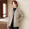 Ronghua Women's Faux Mink Velvet Winter Wool Blend Coat