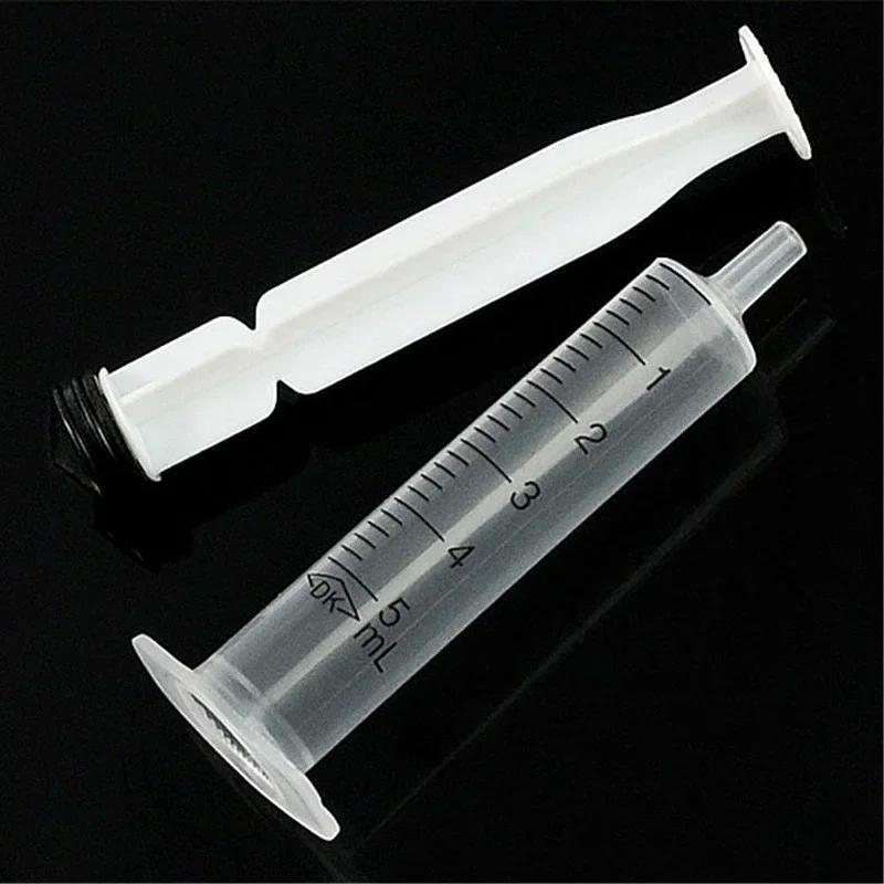 10 Pcs Disposable Plastic 5ml Injector Syringe No Needle for Lab Nutrient Measuring Small Pet Food Feeder (Without Needle)