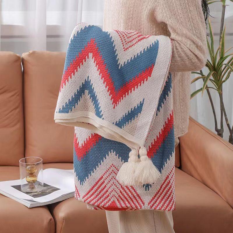 Böhmische Sofa-Überwurfdecke - Büro-AC-Nickerchen-Decke, Gästehaus-Bettende-Dekor & Verdickte Einzeldecke