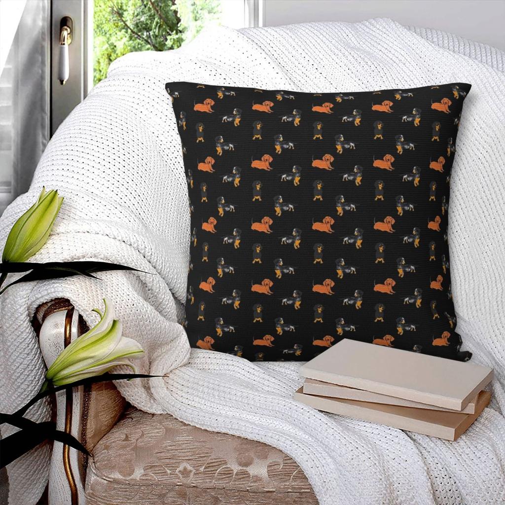 My Lovely Dachshund Dog Pillow Cover Cushion Cover Soft Pattern Pillow Case Funny Pillowcases For Chair Sofa Home Decoration
