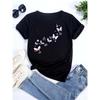 Dandelion graphic printing T-shirt women's summer short-sleeved round neck casual fashion streetwear top