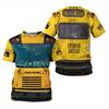 Fun Role Playing School Bus Driver Men's 3D Printed Custom Name T-shirt Daily Casual Large Loose Round Neck Short Sleeve Shirt