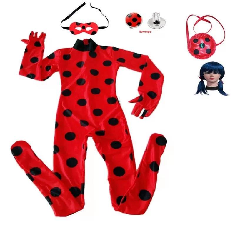 Ladybug Reddy Costume Anime Costume Ladybug Girl Cos Children's Miracle Mi Huankeqi Girl's Costume Performance Costume