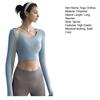 Inner Padded Yoga Tops Women Sexy Back Long Sleeve Yoga Top Sport High
