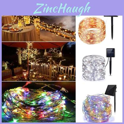 Stunning Solar Powered Copper Wire Lamp With 50 Led Lights For Festive Decor