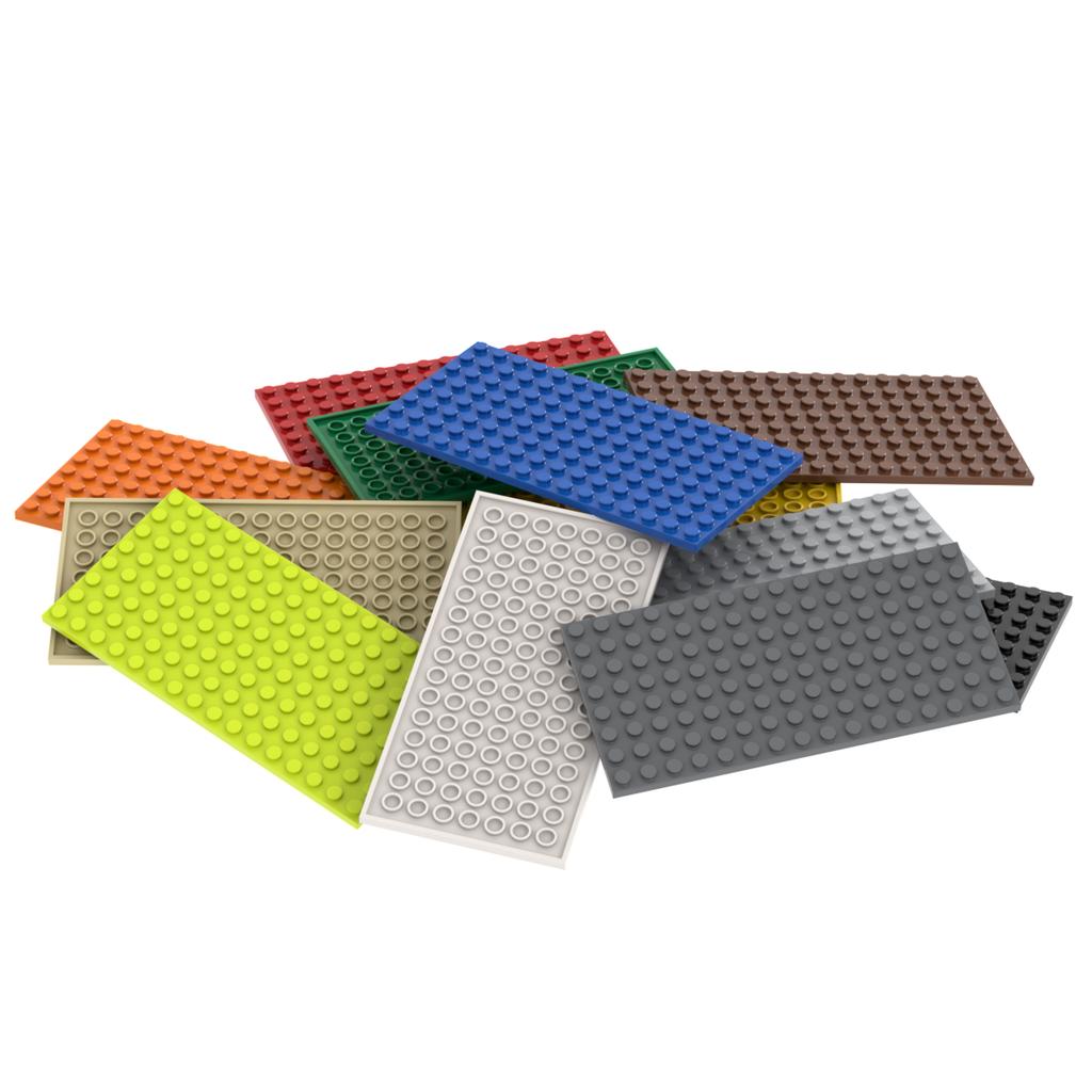 6PCS MOC Small Particle Building Blocks 8x16 Pieces Base Plate DIY Parts Accessories Compatible 92438