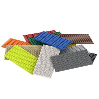 Non-Toxic 6Pcs Moc Small Particle Building Blocks 8X16 Pieces Base Plate Diy Parts Accessories Compatible 92438