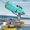 Children Electric Water Gun With Light Effect Summer Outdoor Shooting Game Kids Automatic Water Absorption Water Guns Toys Gifts