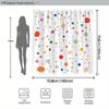 Colorful Shapes Curtain - Modern Design, Vibrant Colors, Polyester, 70In, Machine Washable, 12 Hooks