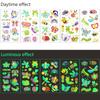 5pcs Luminous Tattoo Stickers Child Kid Temporary Fake Tattoos Glow Paste On Face Arm Leg for Children Body Art Mermaid Dinosaur
