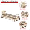 Bowl Rack Drainer with Cutlery Holder Dish Storage for Kitchen Organization