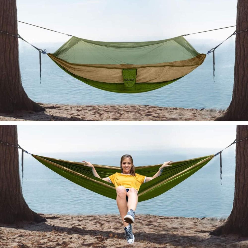 Hammock with mosquito net, deckchair, tourist bed, survival double gadgets