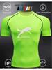 Men's Short Sleeve Compression T-Shirt Breathable Elastic Strength/Motivational Style Training Top