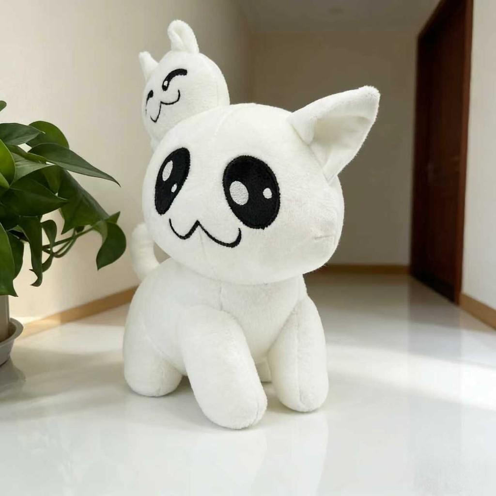 Mewgenics Plush White Cat Ghost Toy With Pp Cotton For Collectible Decor