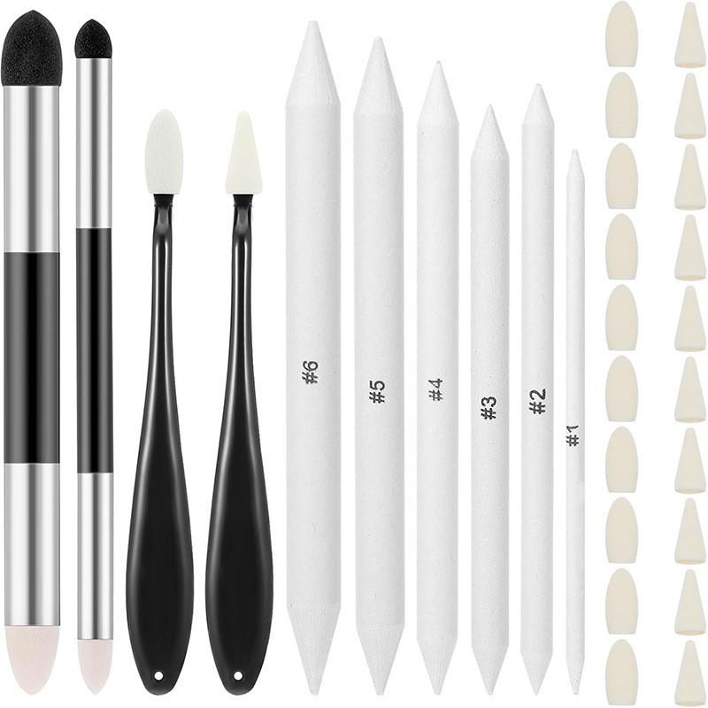 Art Sketching Blending Stumps Set: 9-Piece Kit for Drawing, Blending & Smudging