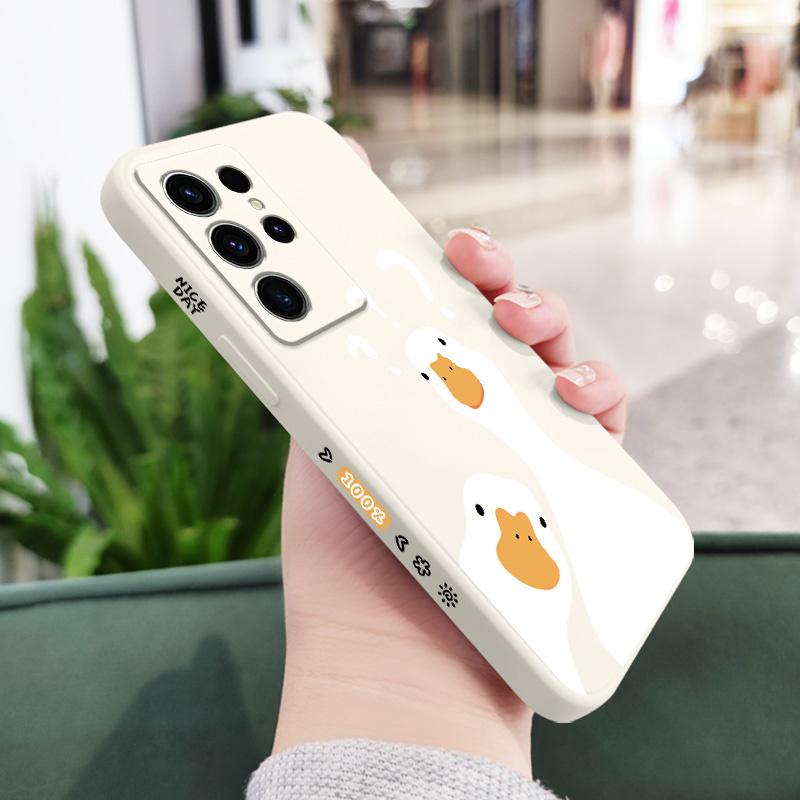 

Stunned Duck Phone Case For Samsung Galaxy S26 Plus Ultra Silicone Cover Galaxy S26 Ultra белый