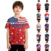 Kinder Unabhängigkeitstag Aufdruck Rundhals Kurzarm Freizeit-T-Shirt