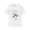 Skeleton Funny Skater Unisex T-Shirt, Halloween Boo T-shirt, White, Black, Grey