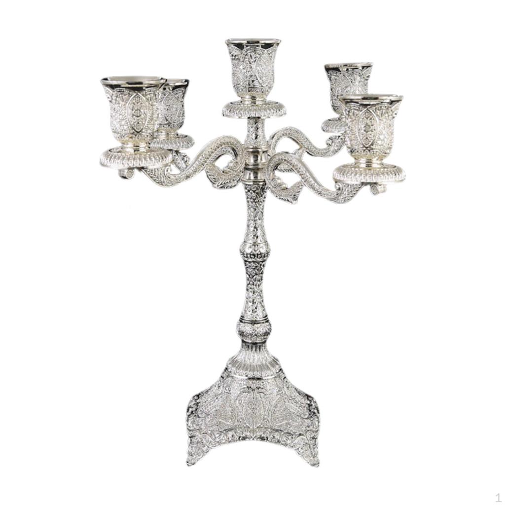 5 Arm Candelabra Candle Stand Club Table Candelabrum Candlestick Holder for Dining Room Valentine's