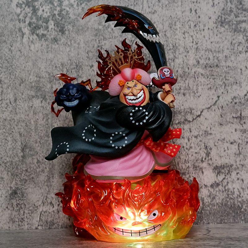 

11.02inch/28cm One Piece Sea-Dominating Auntie Kaido Lingling Zeus Resonance Can Glowing Ocean Emperor Table Toys Gift PVC setup Kid Friendly