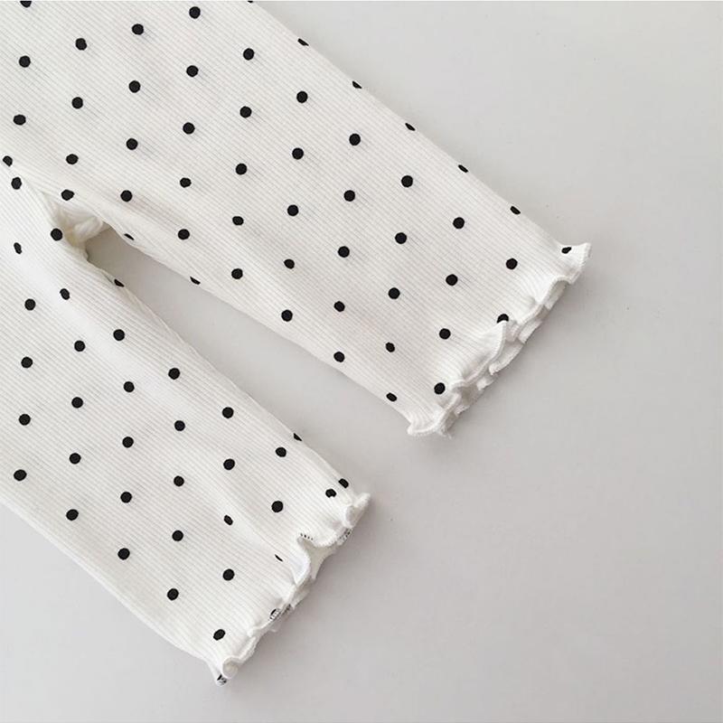 Baby Pyžamo Letní Tenký Oblek Puntíkaté Dívčí Dvoudílný Domácí Servis Dětský Oblek s klimatizací Dívčí