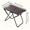 Lightweight Carbon Steel Portable Foldable Camping Table - Multipurpose BBQ & Picnic Table for Outdoor Travel, Hiking & Camping