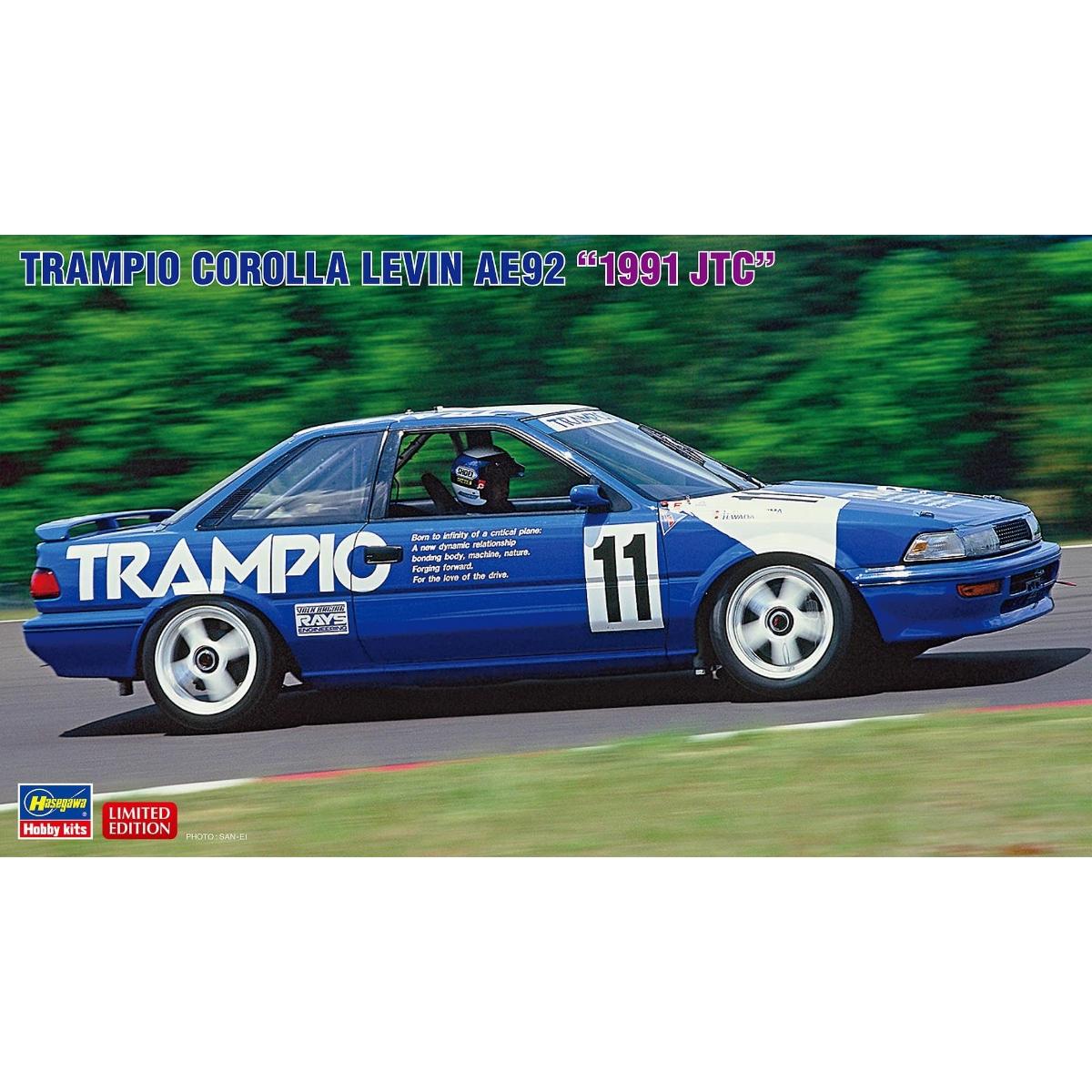 

Hasegawa Scale Trampio Corolla Levin AE92 1991 JTC Plastic Model Kit 20717 1/24 (Car)