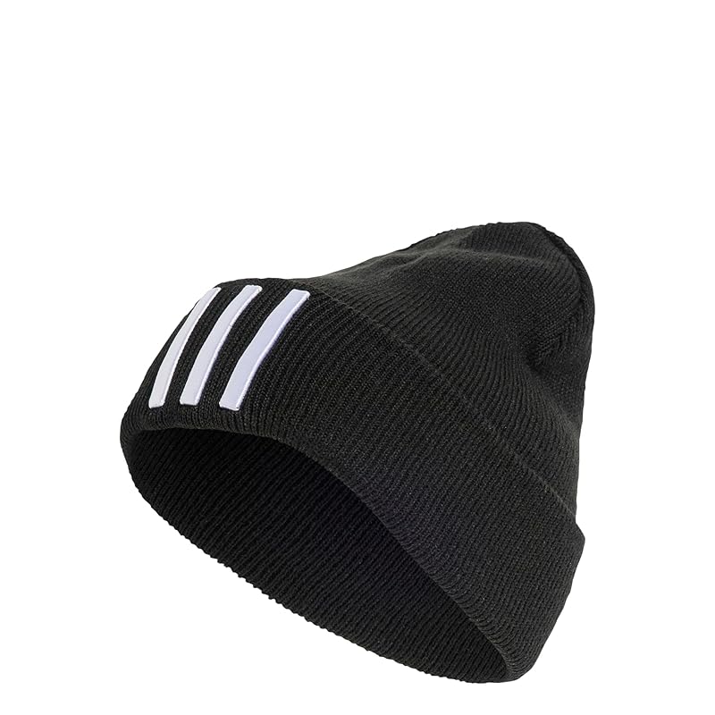 

[Adidas] вязаная шапка бини с тремя полосками JRZ67 мужская черная/белая (IT4639) ОСФЗ