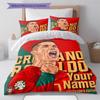Custom Name Ronaldo Collector's Edition Bedding,Quilt Set Quilt Cover Pillowcase Home Birthday Gift (1 * duvet cover + 2 * pillowcase, without core)