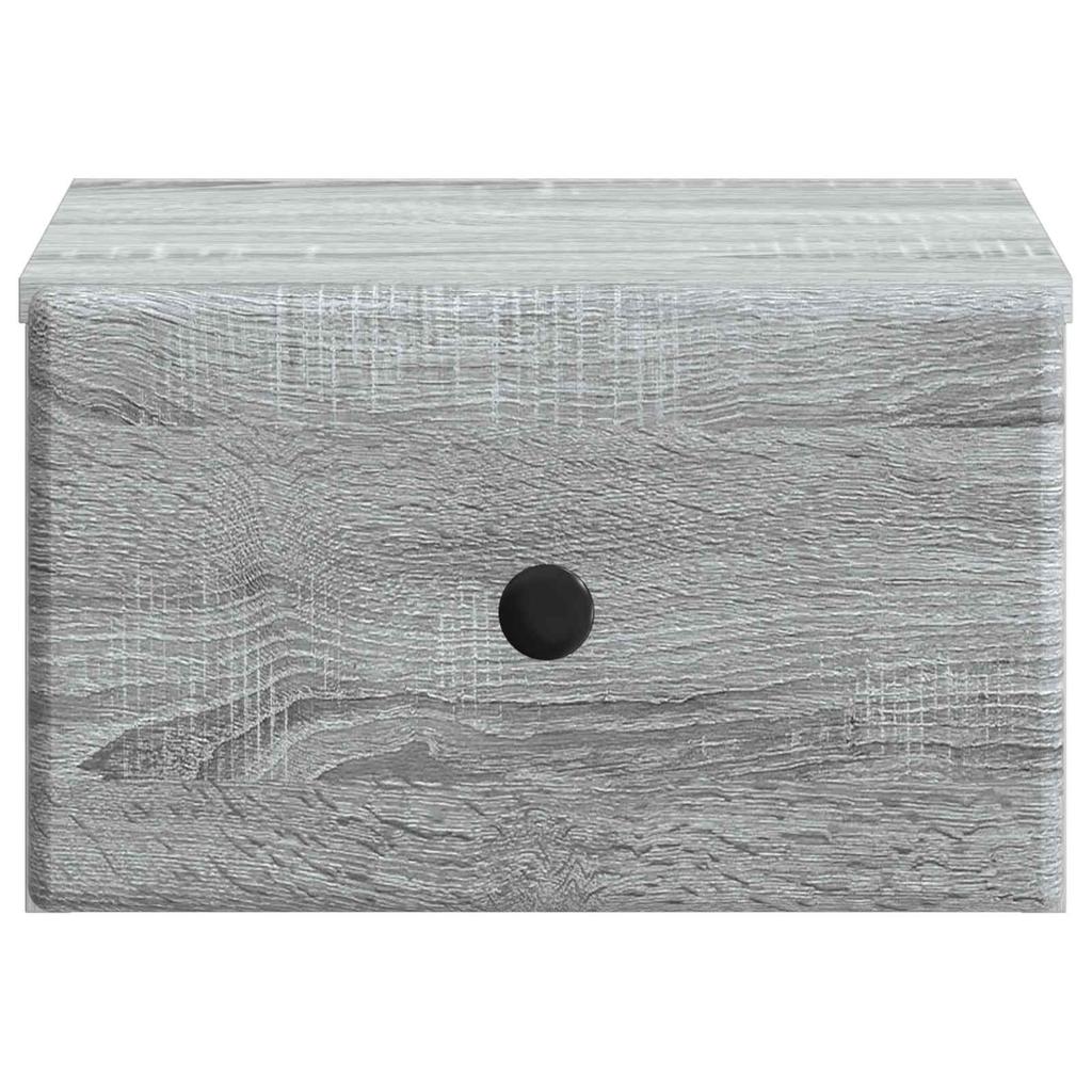 Wall Mounted Nightstand Grey Sonoma 34.5 x 33 x 20 cm