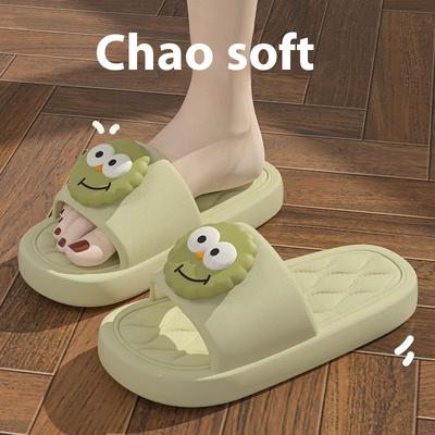 2025'te Kadınlar İçin Sevimli ve Eğlenceli Terlikler, Yeni Yazlık İç Mekan Ev Banyo Kaymaz, Üzerinde Yürümek İçin Sessiz ve Rahat