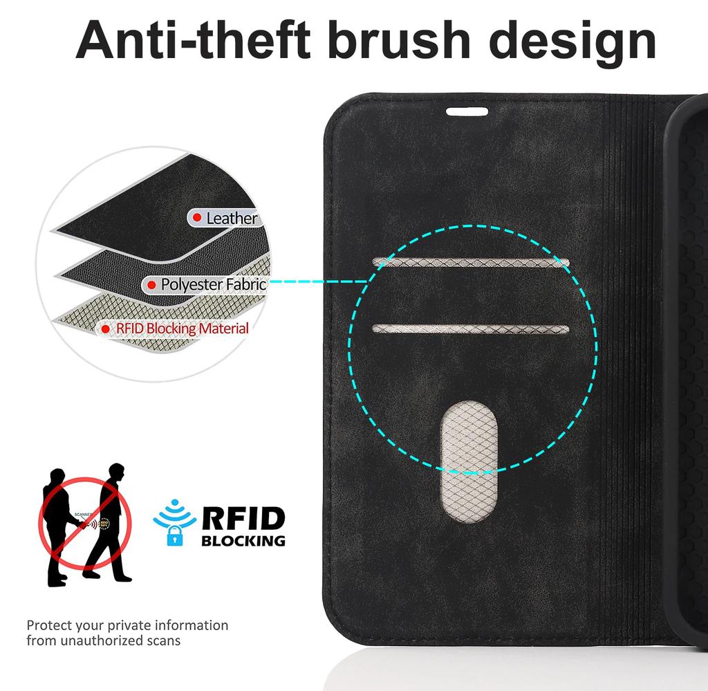 Magnetic Leather Wallet Phone Cover for IPhone 16 Pro Max 14 Plus 13 15 12 for Magsafe Wireless Charging Stand Card Solt Case