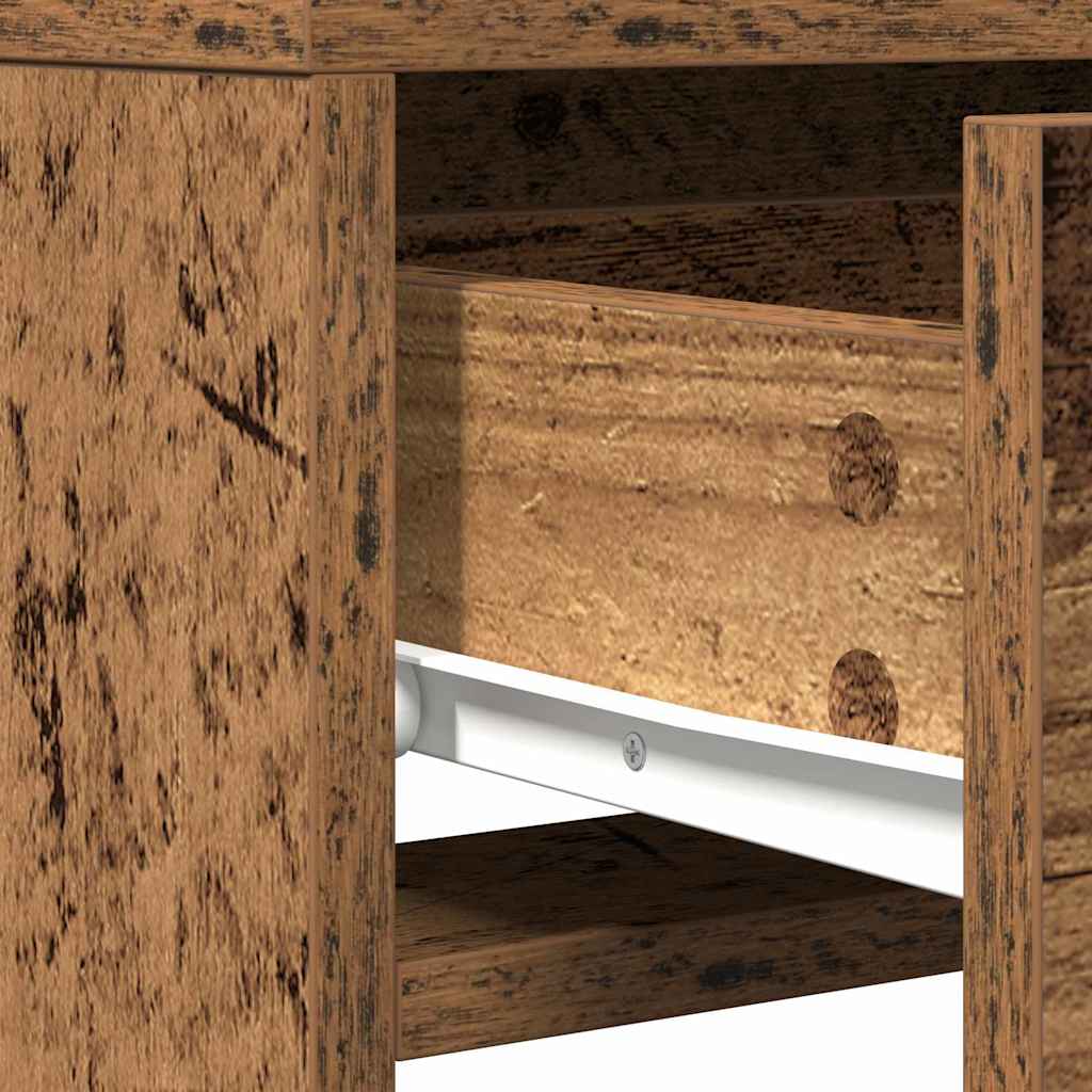Makeup Table with Storage Brown 50 x 41 x 140 cm Engineered Wood