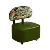 Solid Wood Rolling Shoe Changing Stool with Backrest