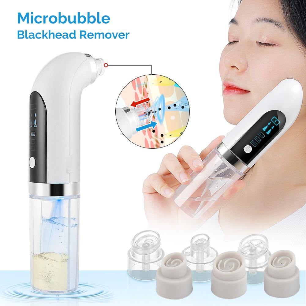 Small Bubble Blackhead Remover Facial Cleasing Machine Microbubble Water Cycle Vacuum Suction Pore Blackhead Cleaner Skin Care