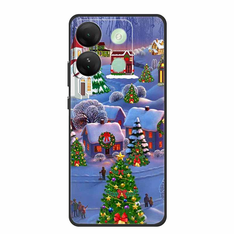 For Infinix Smart 7 HD Christmas Soft Case Silicone TPU Back Cover Phone Cases For Infinix Smart7 Plus X6516 Xmas New Etui Shell