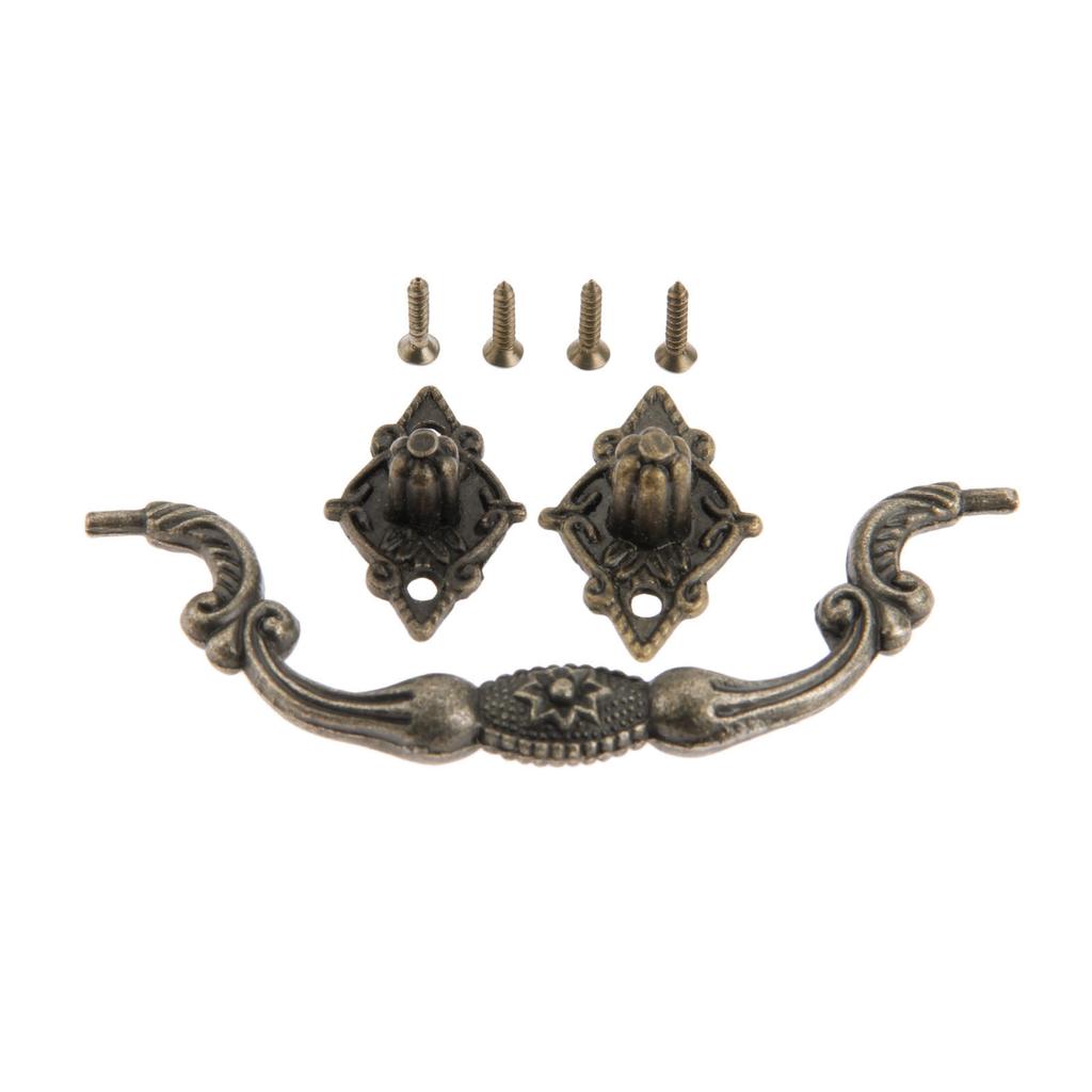DRELD 1Pc Antique Furniture Handles Cabinet Knobs and Handles Drawer Cabinet Kitchen Pull Cupboard Handle Furniture Fittings